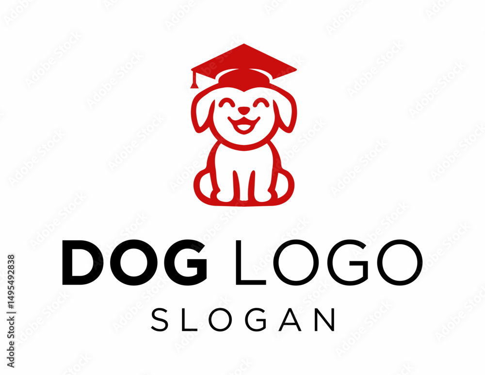 Poster logo about dog on a white background. created using the coreldraw application.