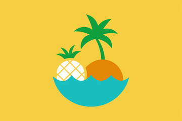 Fototapeta premium vector illustration of a pineapple