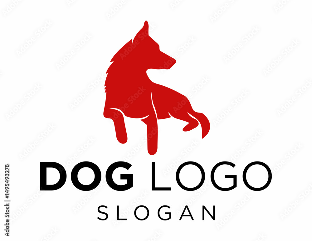 Poster logo about dog on a white background. created using the coreldraw application.