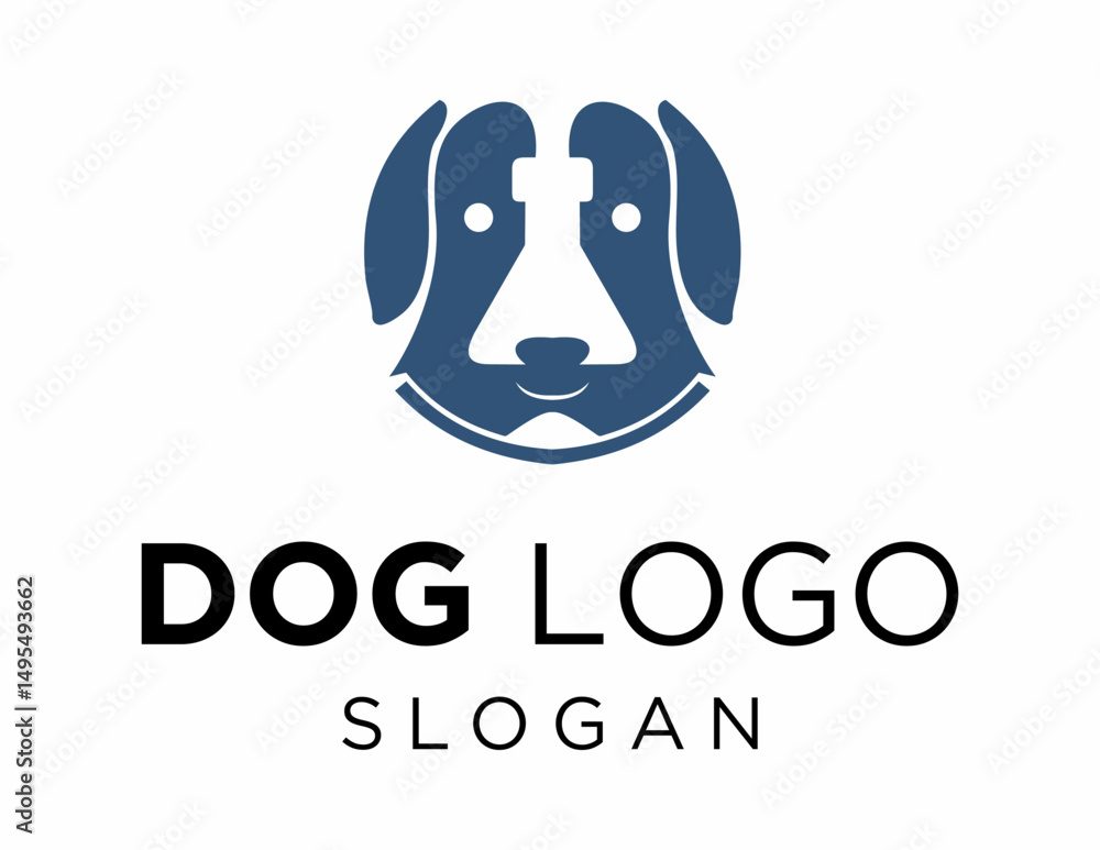Poster logo about dog on a white background. created using the coreldraw application.