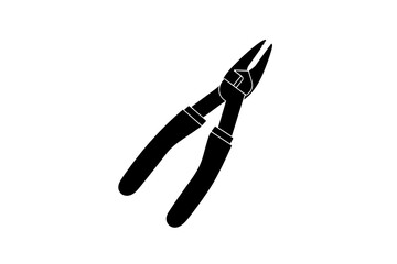 Close-Up of a Black Pair of Wire Cutters on a White Background Showcasing Design and Craftsmanship