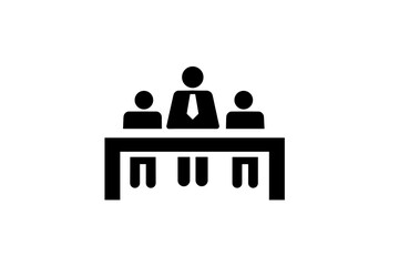 Three Business Professionals Engaged in Strategic Discussion at a Modern Conference Table