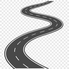 asphalt road with white background