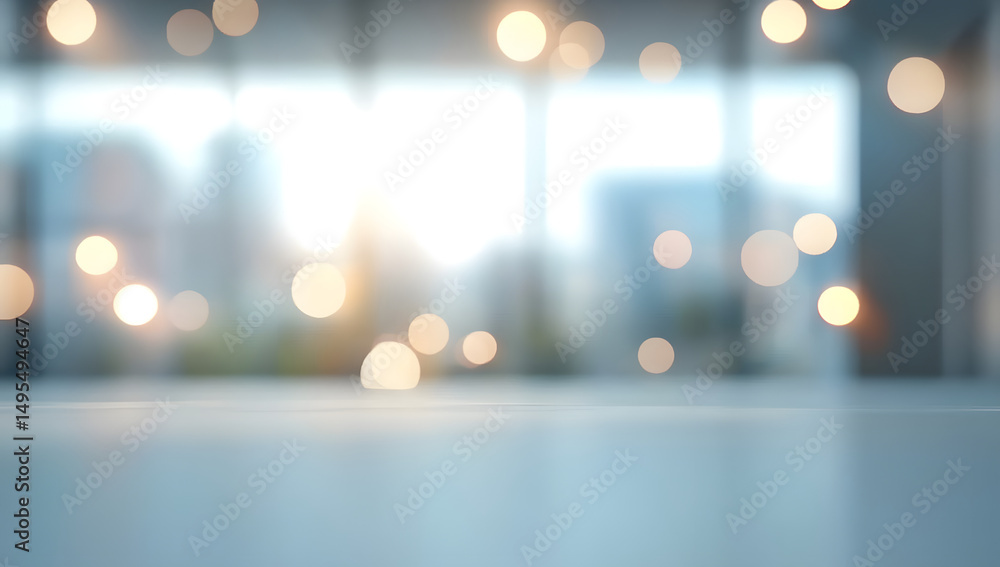 Poster abstract blurred office background with bokeh light for design as banner, presentation concept.