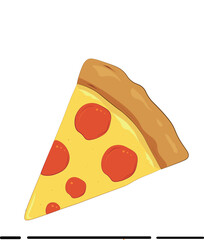 Pizza flat style.Vector illustration