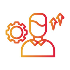 Professional Development Color gradient illustration vector icon which can easily modify or edit 
