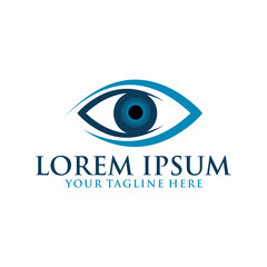 Obraz premium Blue Eye Vision Logo Design