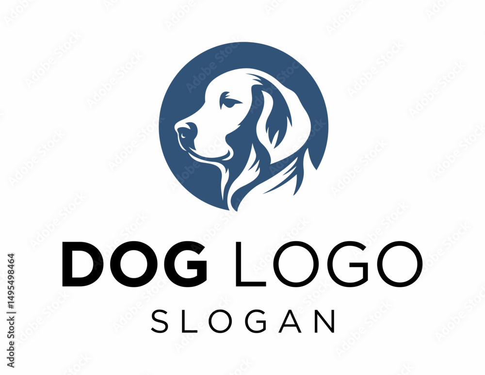 Aufkleber logo about dog on a white background. created using the coreldraw application.