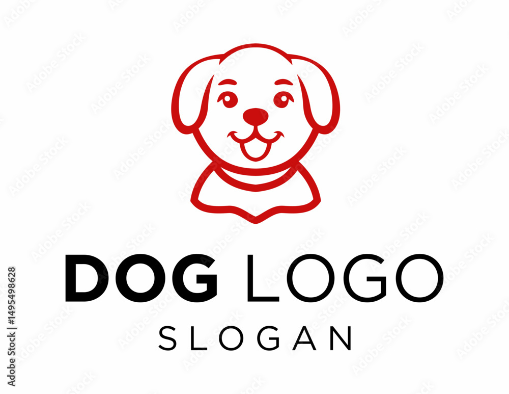 Poster logo about dog on a white background. created using the coreldraw application.