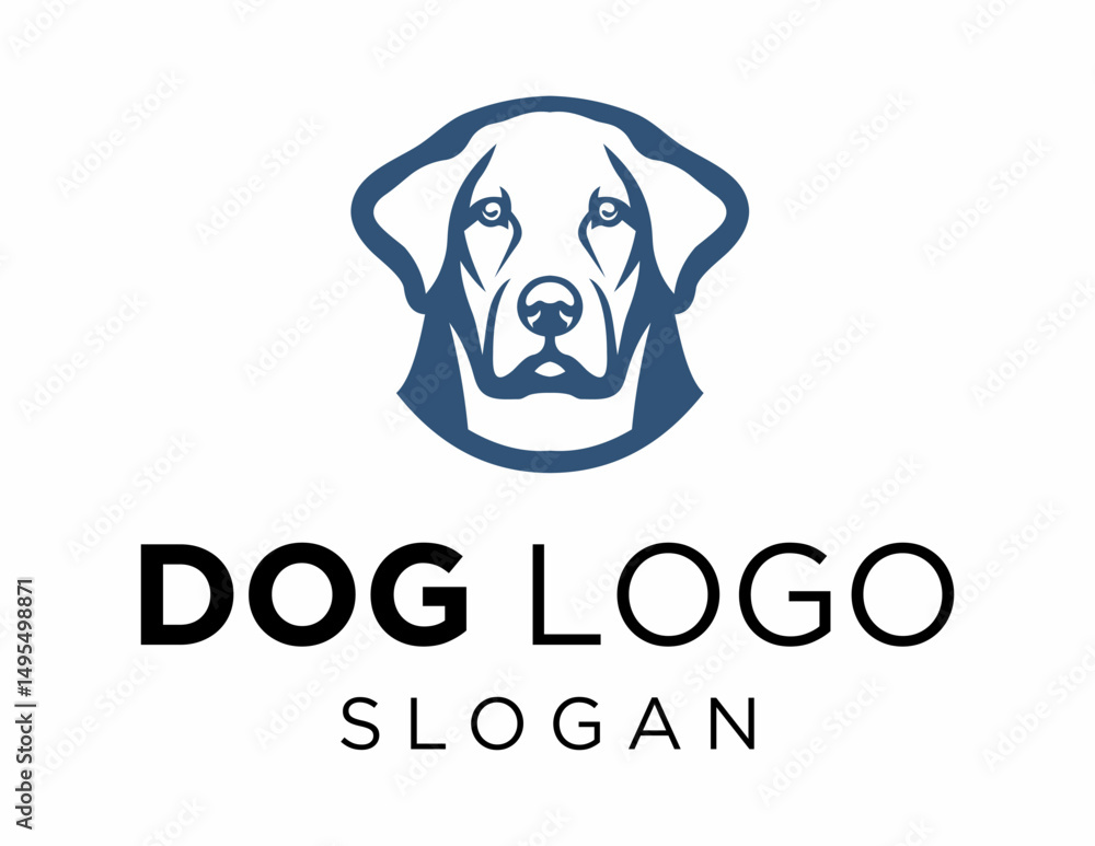 Aufkleber logo about dog on a white background. created using the coreldraw application.