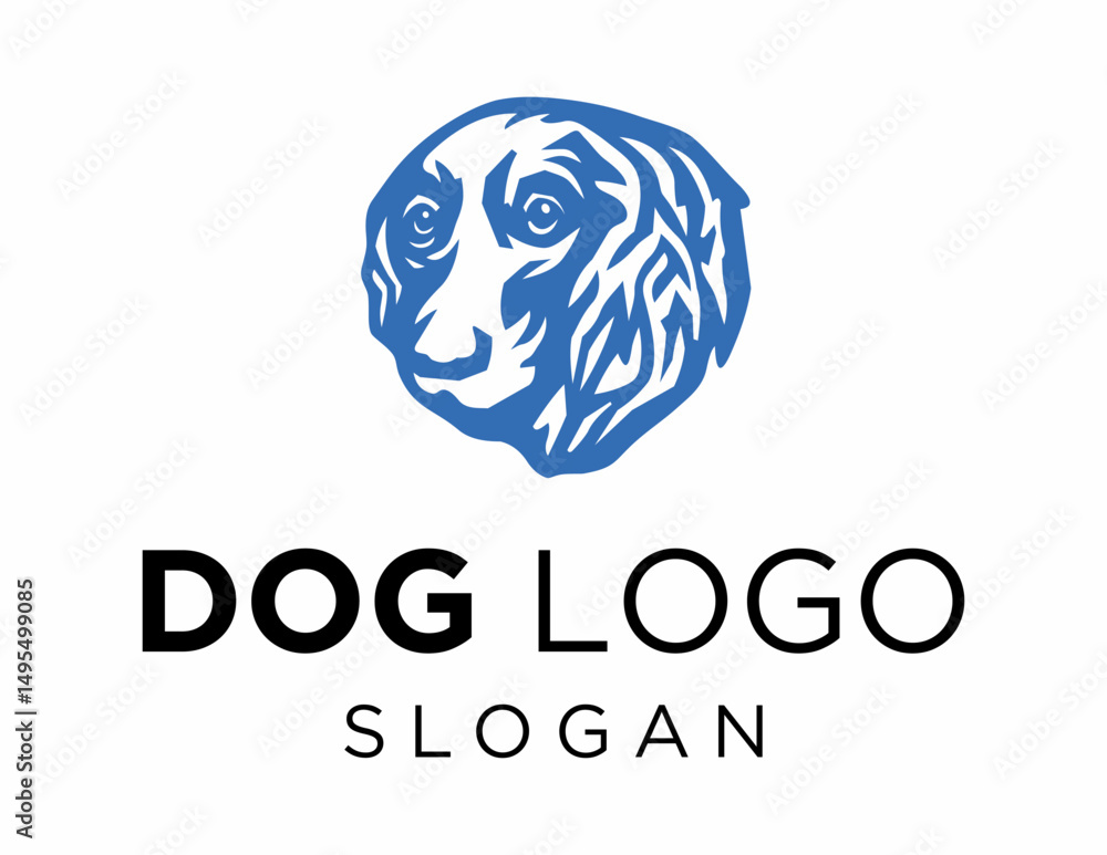 Poster logo about dog on a white background. created using the coreldraw application.