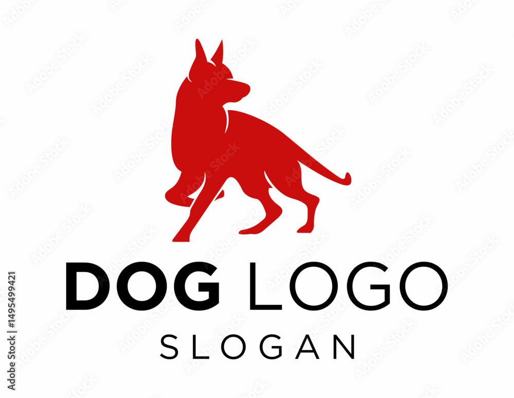 Poster logo about dog on a white background. created using the coreldraw application.