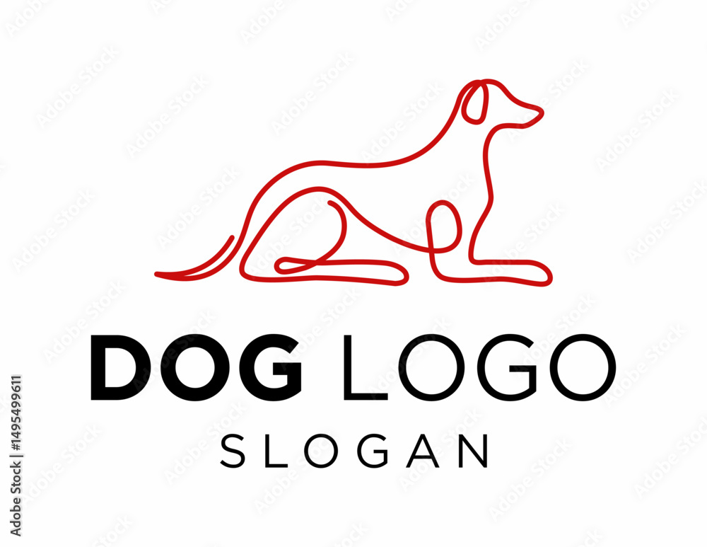 Poster logo about dog on a white background. created using the coreldraw application.