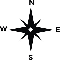 Compass icons set. Vector compass icons. Compass rose sign. Star icon navigation. Northern Star. Compass symbol in line. Stock vector illustration
