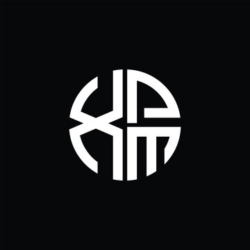 XPM logo XPM icon XPM monogram XPM letter minimalist Circle flat Unique modern abstract logo design.