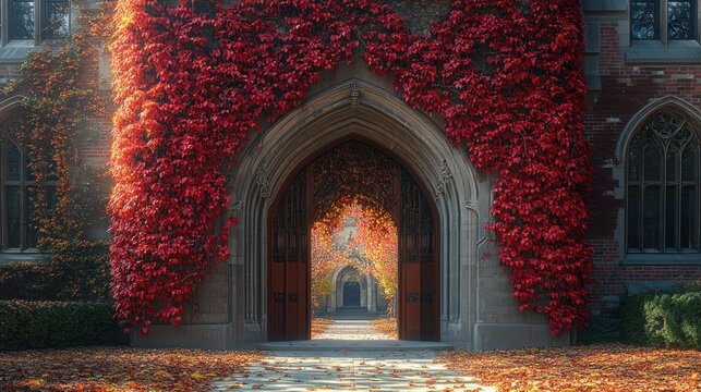 Autumnal archway gateway - Powered by Adobe