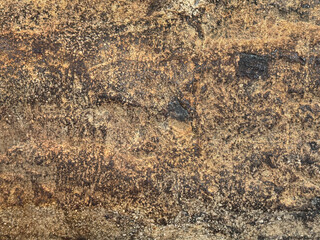 Close up of rusty and weathered granite stone texture, suitable for outdoor and exterior material....