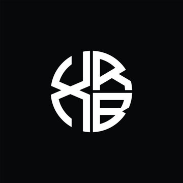 XRB logo XRB icon XRB monogram XRB letter minimalist Circle flat Unique modern abstract logo design.
