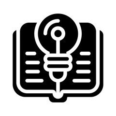 learning idea glyph icon