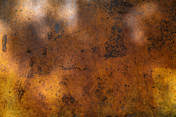 Old metal with deep rust and texture.