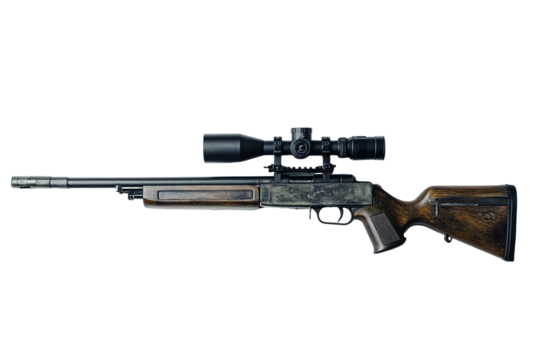 Isolated Rifle with Scope