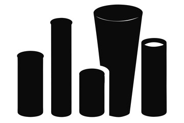 craft-paper-tube-set-silhuette---vector-art-illust.eps