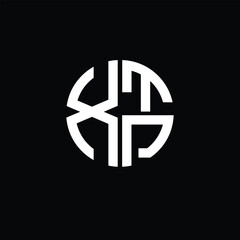 XTP logo XTP icon XTP monogram XTP letter minimalist Circle flat Unique modern abstract logo design.