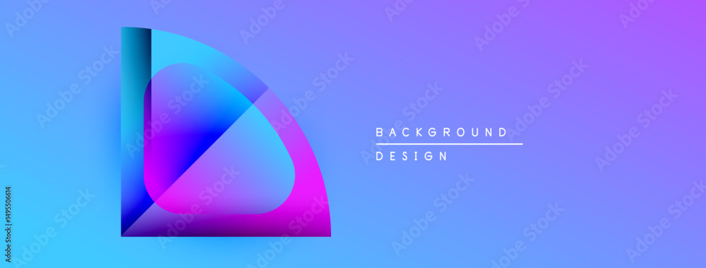 Aufkleber Abstract gradient design. Vivid blue, purple hues create dynamic visual effect. Modern background suitable for presentations, websites.