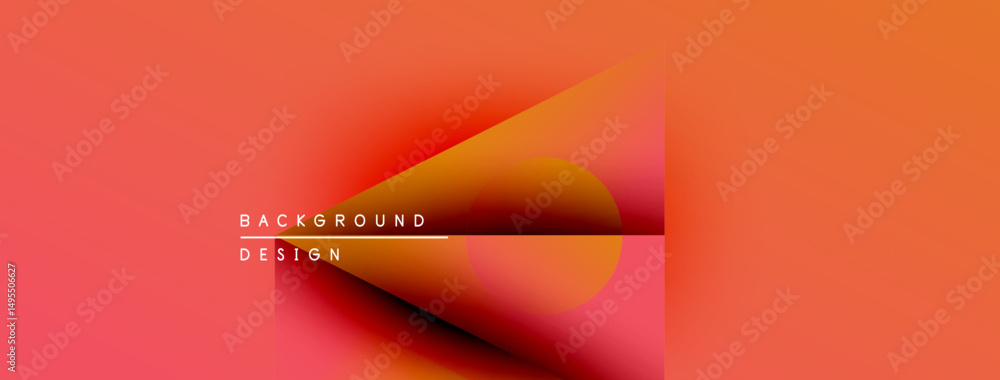 Aufkleber abstract gradient background. orange, red hues blend smoothly. minimalist design features geometric 