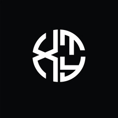 XTY logo XTY icon XTY monogram XTY letter minimalist Circle flat Unique modern abstract logo design.