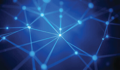 Fototapeta premium Network Connection: Digital Dots and Lines, Data Flow, Tech Abstract, modern digital vector design illustration 