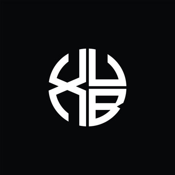 XUB logo XUB icon XUB monogram XUB letter minimalist Circle flat Unique modern abstract logo design.
