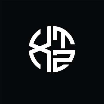 XTZ logo XTZ icon XTZ monogram XTZ letter minimalist Circle flat Unique modern abstract logo design.