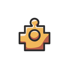 Puzzle piece icon design.