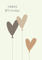 Happy birthday with gold confetti and balloons 11
