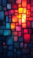 Abstract colorful mosaic wall background