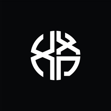 XXP logo XXP icon XXP monogram XXP letter minimalist Circle flat Unique modern abstract logo design.