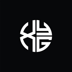 XYG logo XYG icon XYG monogram XYG letter minimalist Circle flat Unique modern abstract logo design.