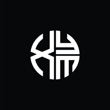 XYM logo XYM icon XYM monogram XYM letter minimalist Circle flat Unique modern abstract logo design.
