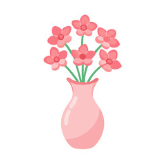vase with pink flowers