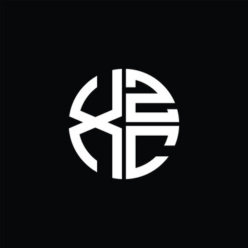 XZC logo XZC icon XZC monogram XZC letter minimalist Circle flat Unique modern abstract logo design.