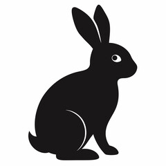 Obraz premium black and white rabbit