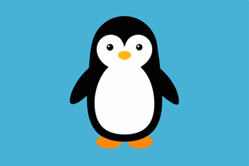 Naklejka premium penguin on the snow