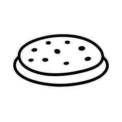 Chapati icon on white background vector
Vector Indian food icon