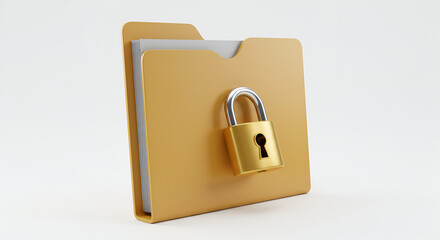 Naklejka premium Secure File Storage Protecting Your Important Data on white background