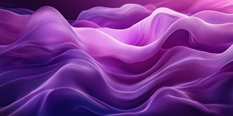 Obraz premium Flowing waves of purple fabric create a serene atmosphere in this abstract representation of movement and texture