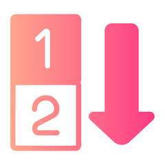 ascending sort gradient icon