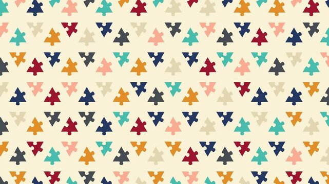 Jigsaw puzzles transition pattern