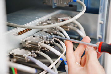 installation and start-up of cabinet with electrical equipment of the Angiograph