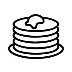 Pancake icon on white background vector
Vector US food icon